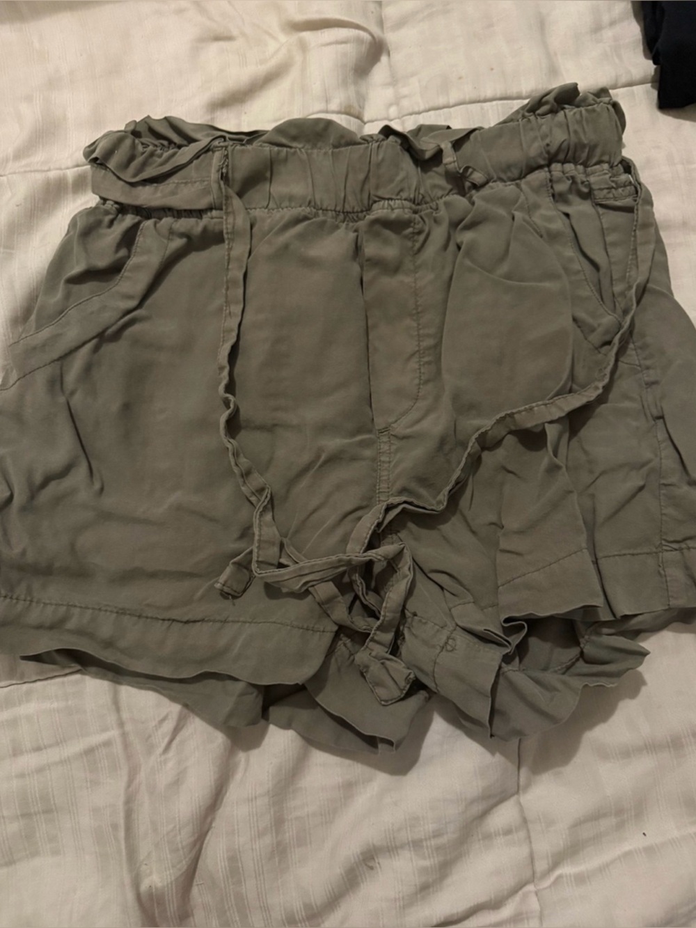 Woman’s Olive Green Drawstring Shorts
